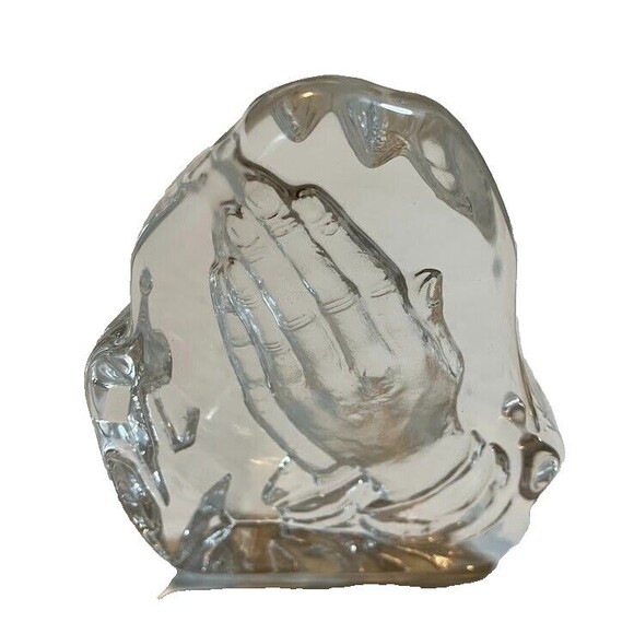 Vintage Viking Iceburg Praying Hands Molded Paperweight - Picture 2 of 3